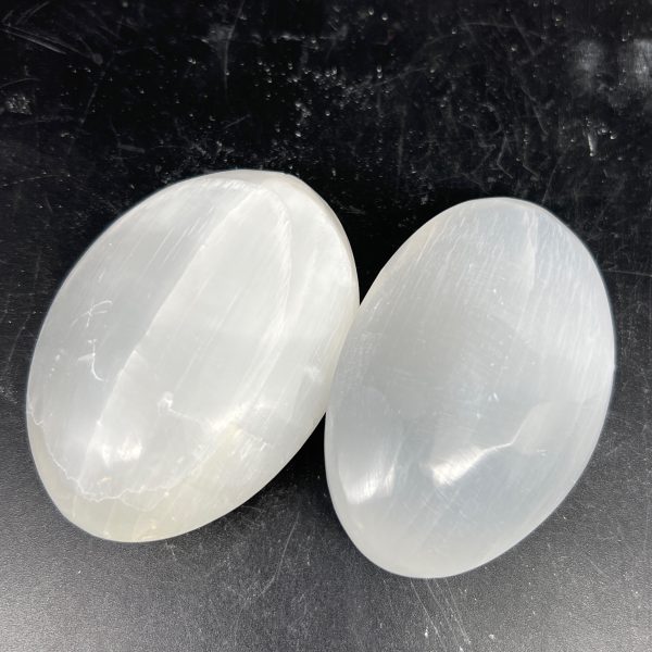 Selenite Palm Stone